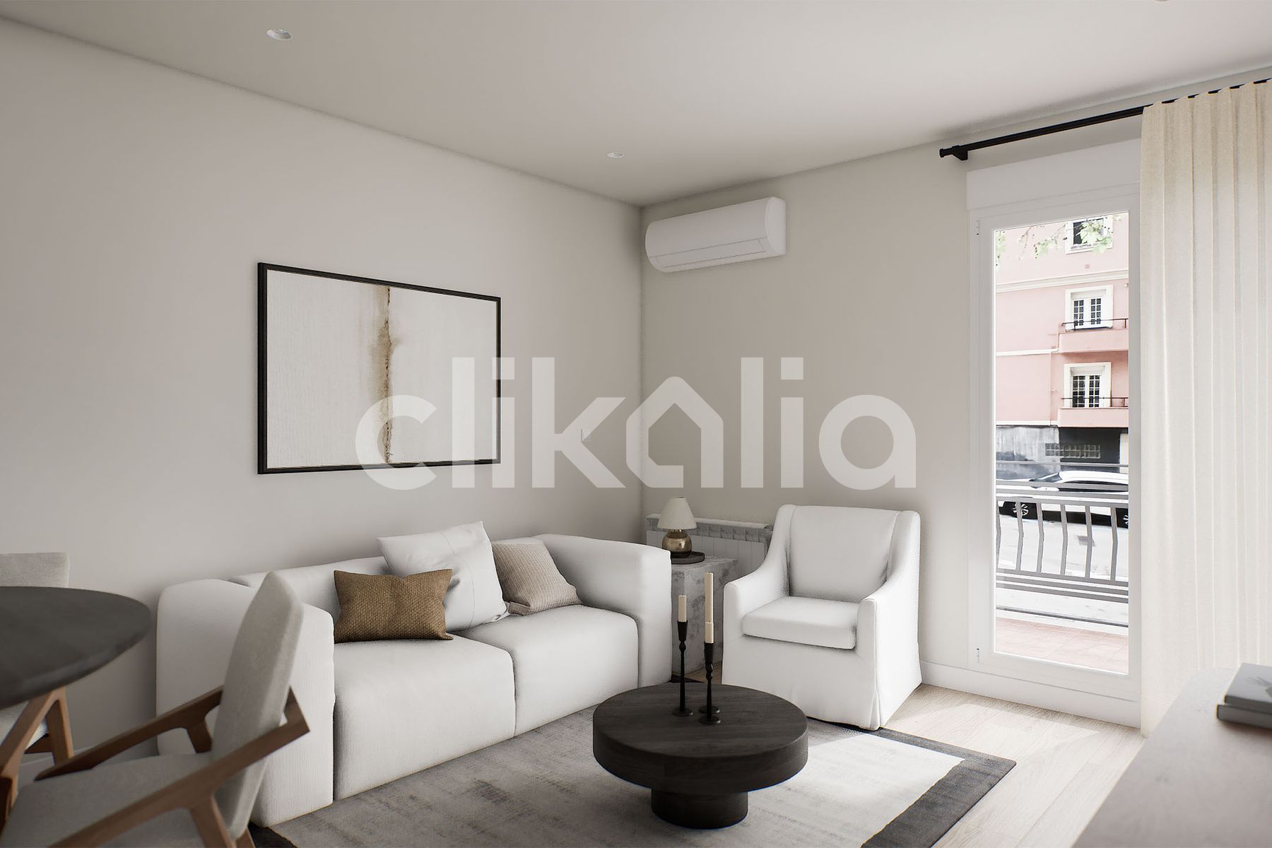 Sala d'estar de Pis en venda en  Madrid Capital amb Aire condicionat, Calefacció i Terrassa