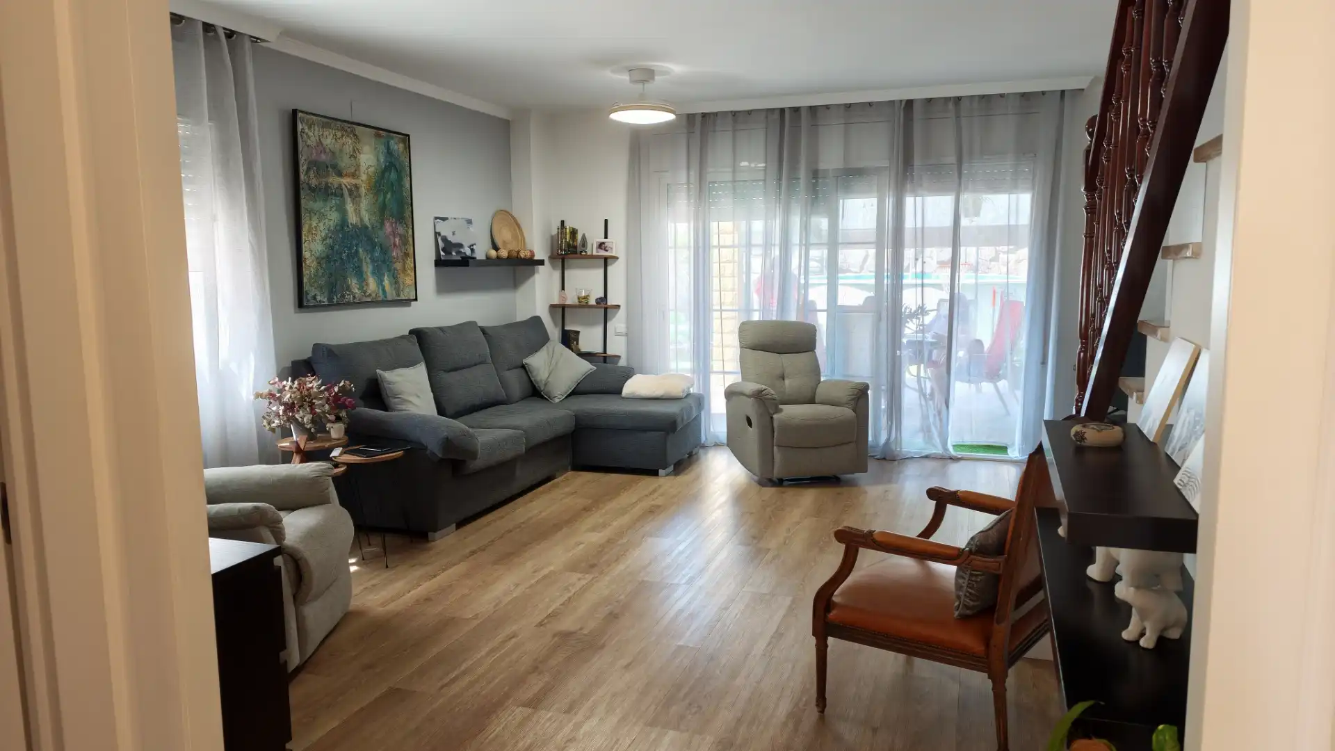 Sala de estar de Casa adosada en venta en Sant Salvador de Guardiola con Calefacción, Jardín privado y Parquet