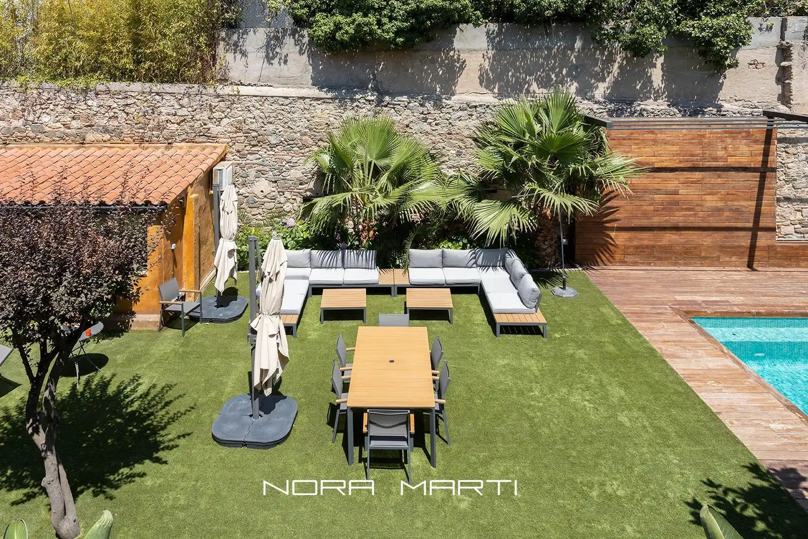 Terrasse von Wohnung zur Miete in Barcelona mit Klimaanlage, Heizung und Privatgarten