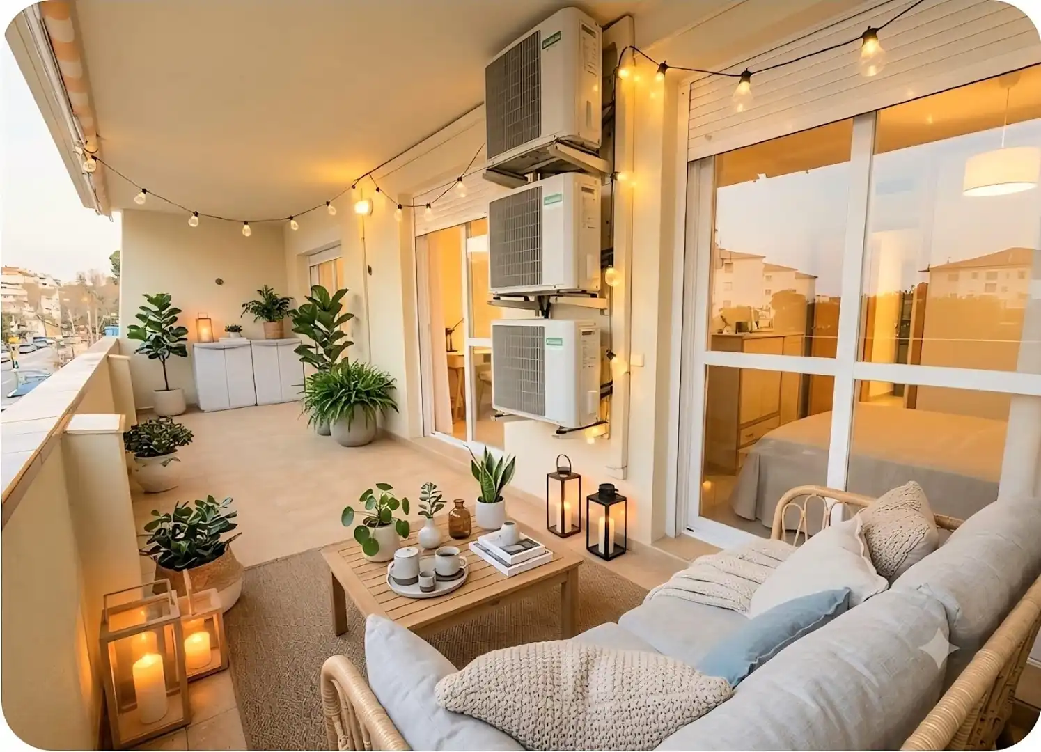 Terraza de Piso en venta en Fuengirola con Aire acondicionado, Jardín privado y Terraza
