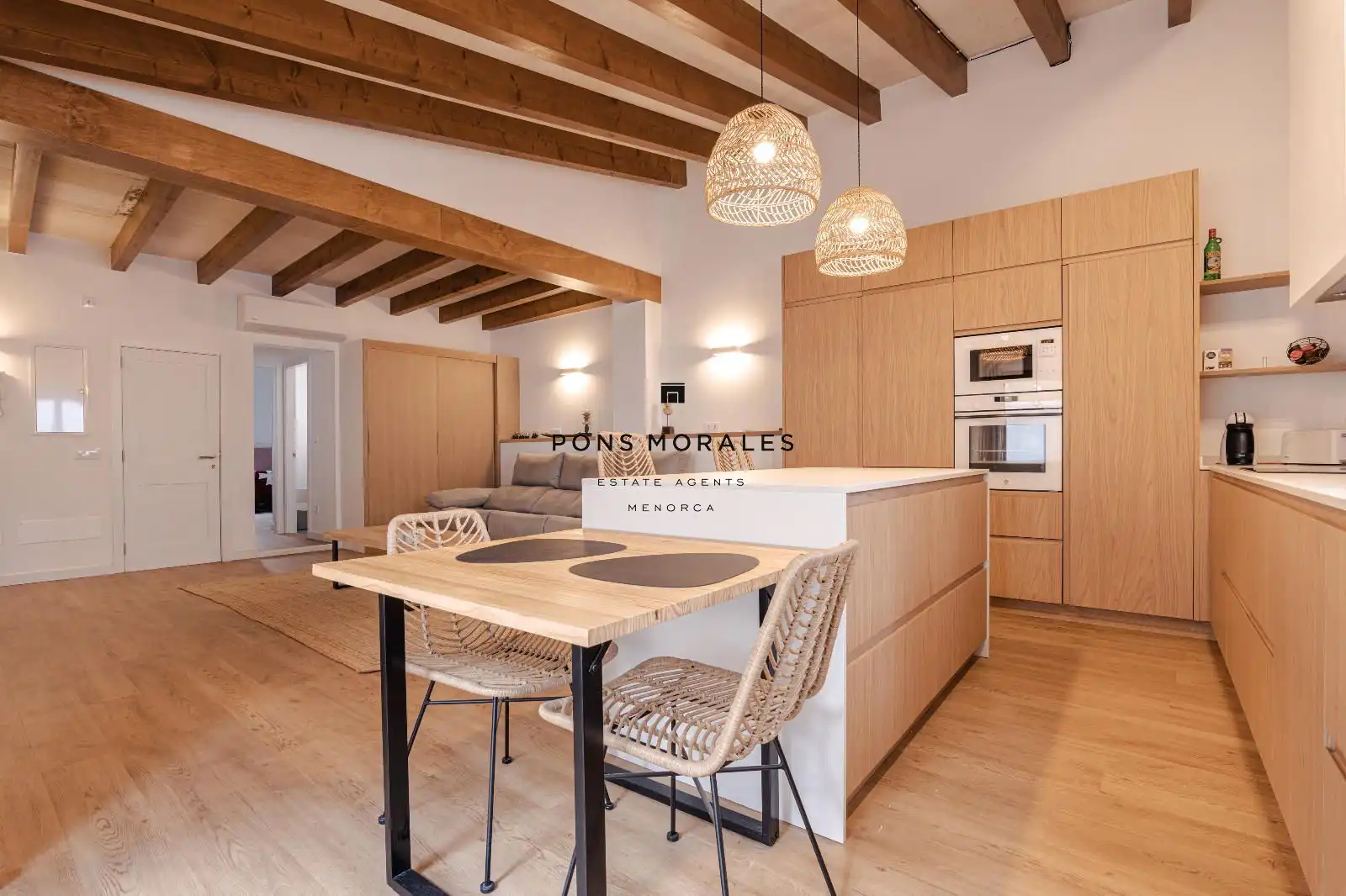 Küche von Wohnung zum Verkauf in Ciutadella de Menorca mit Klimaanlage, Heizung und Terrasse