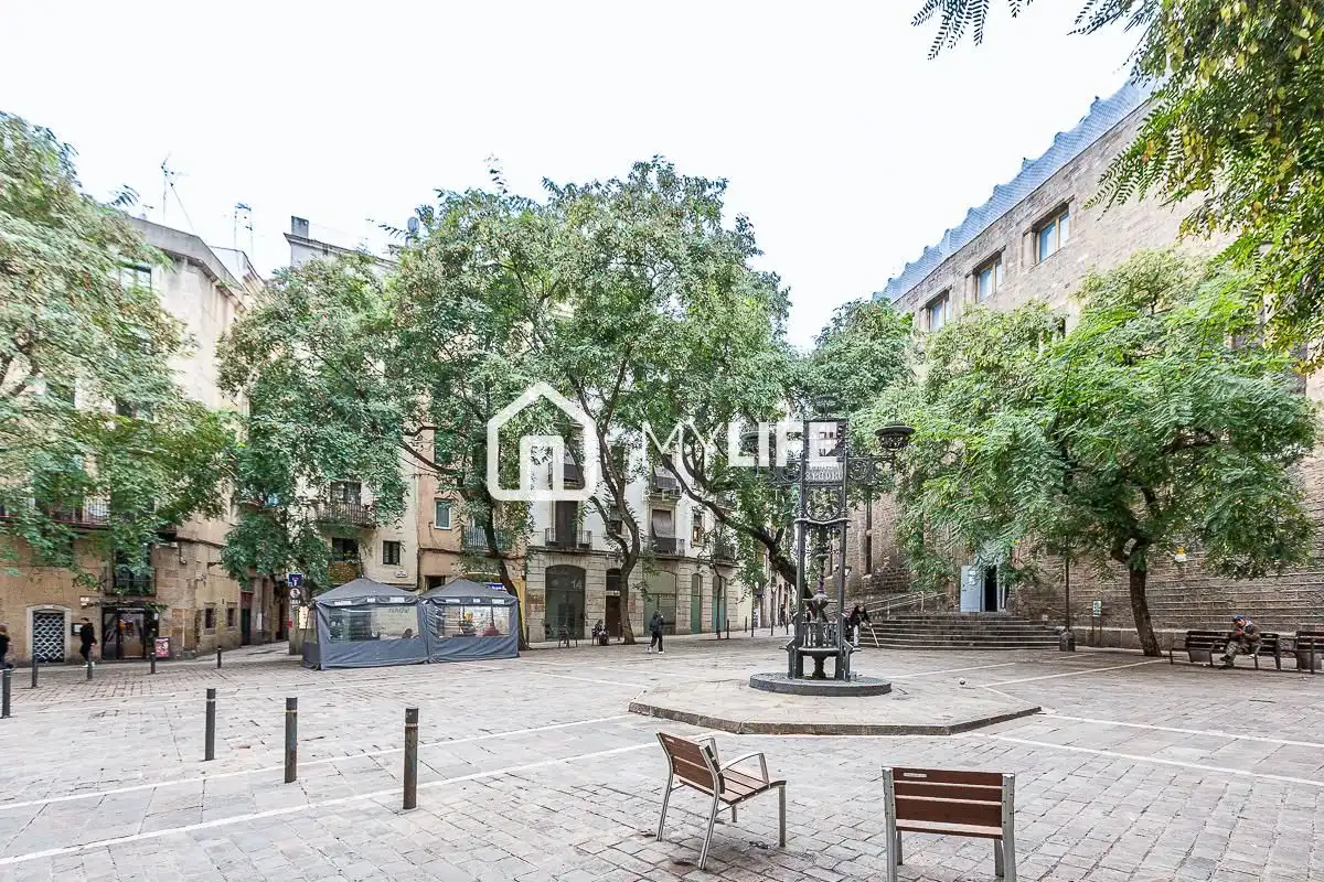 Vista exterior de Planta baja en venta en Barcelona con Aire acondicionado y Parquet