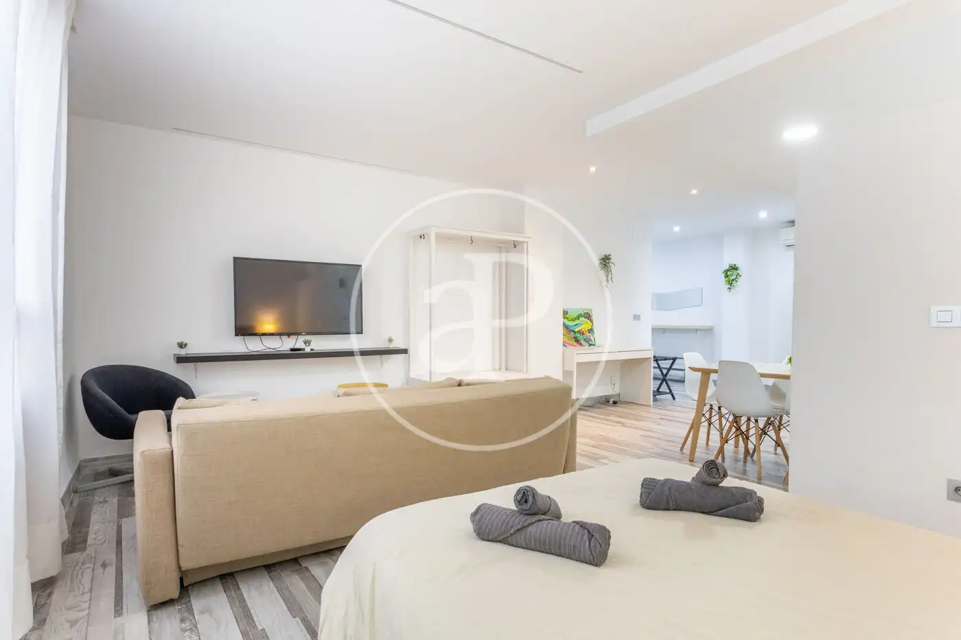 Sala d'estar de Loft en venda en Castellón de la Plana / Castelló de la Plana amb Aire condicionat, Calefacció i Moblat