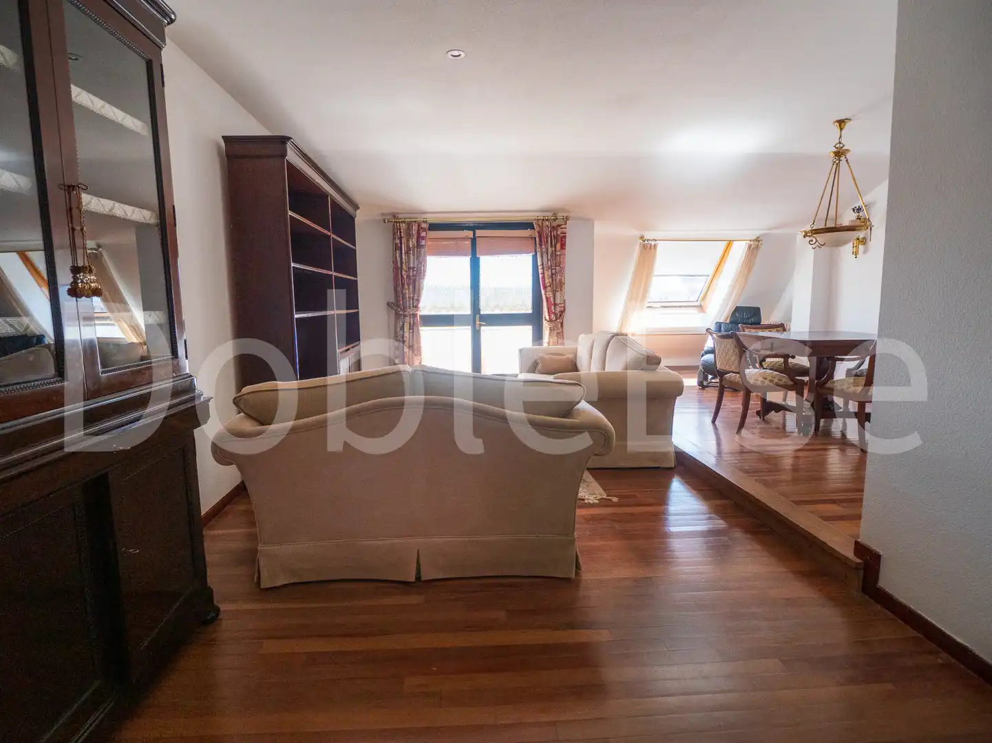 Sala de estar de Ático de alquiler en Gijón  con Calefacción, Jardín privado y Parquet