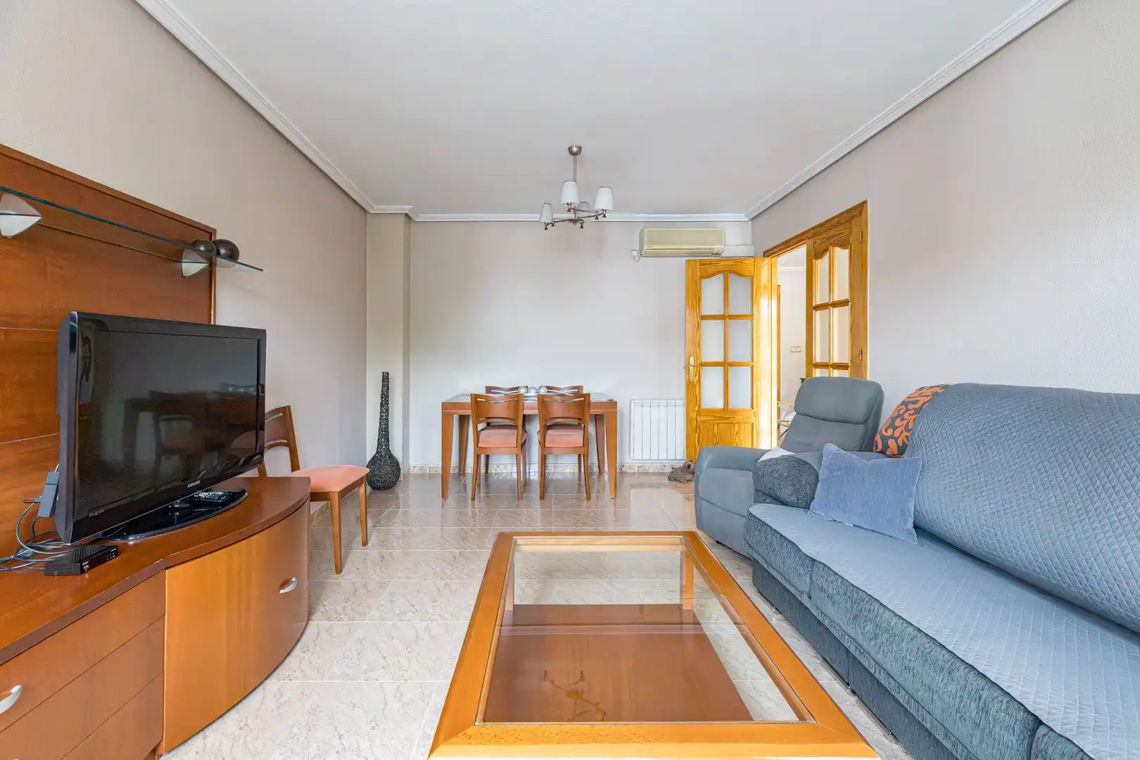 Sala d'estar de Dúplex en venda en Murcia amb Aire condicionat, Jardí privat i Terrassa