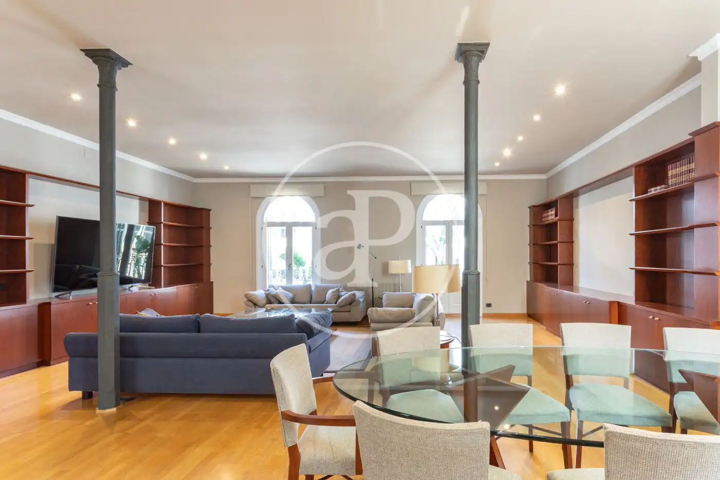 Living room of Flat for rent in Barcelona  with Air Conditioner, Heating and Terrace