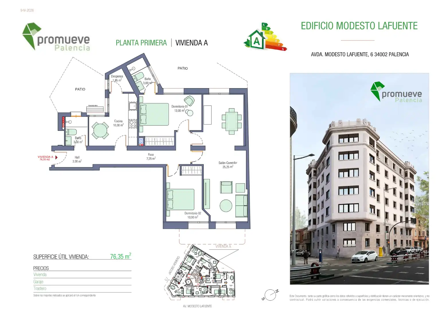 Piso con ascensor en venta en Avenida Modesto Lafuente 6