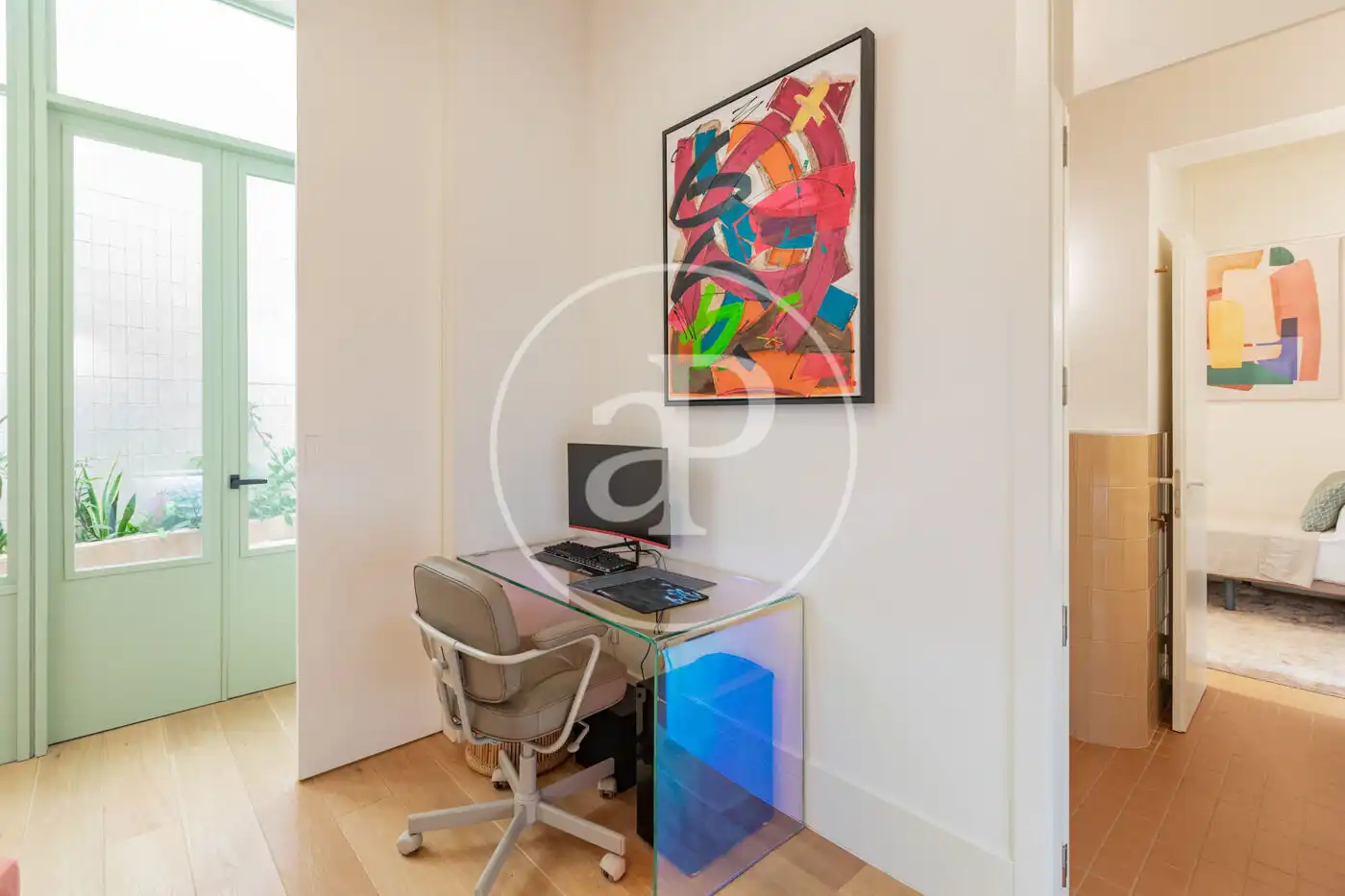 Wohnung zur Miete in Madrid mit Klimaanlage, Heizung und Privatgarten