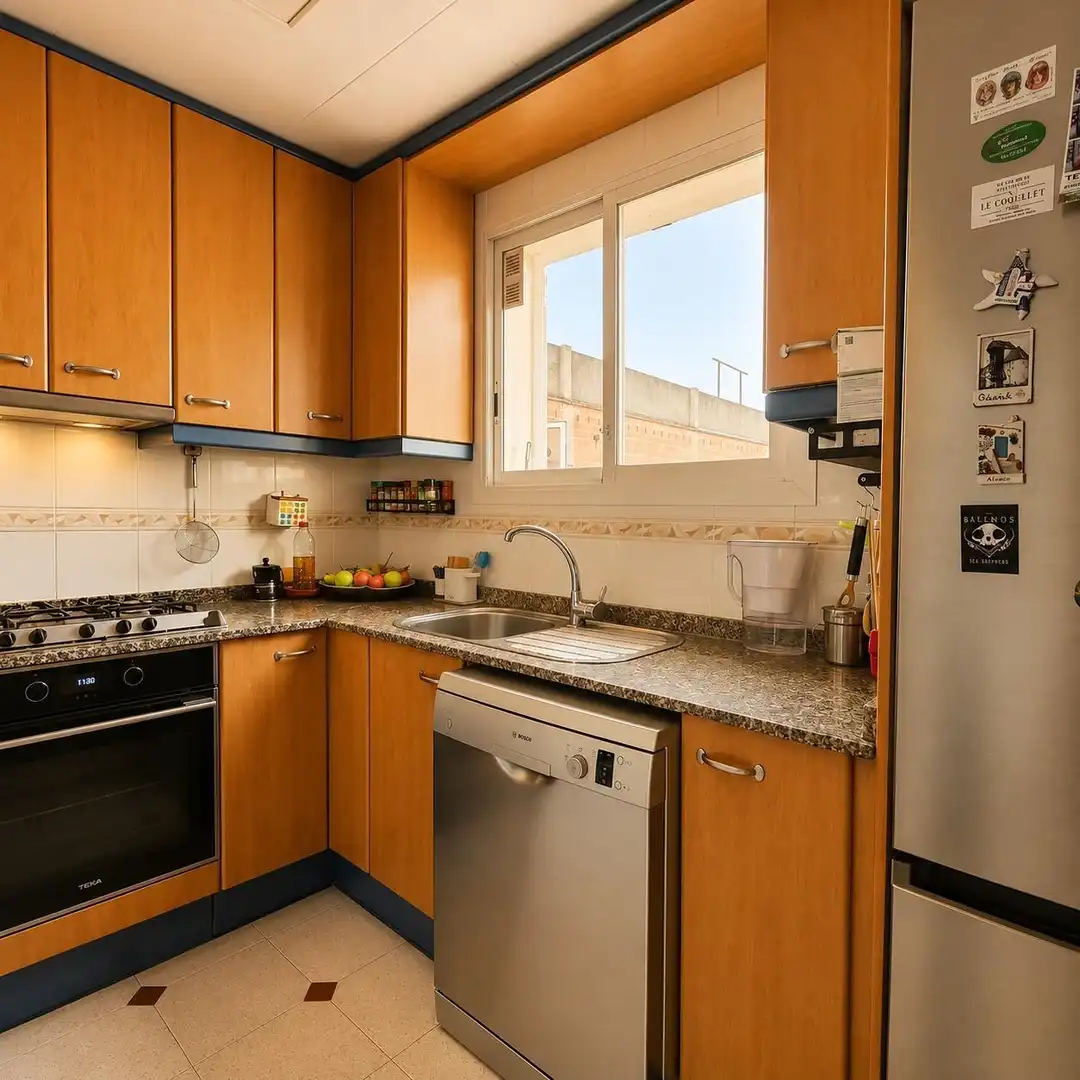 Cocina de Ático en venta en Cerdanyola del Vallès con Aire acondicionado, Calefacción y Parquet