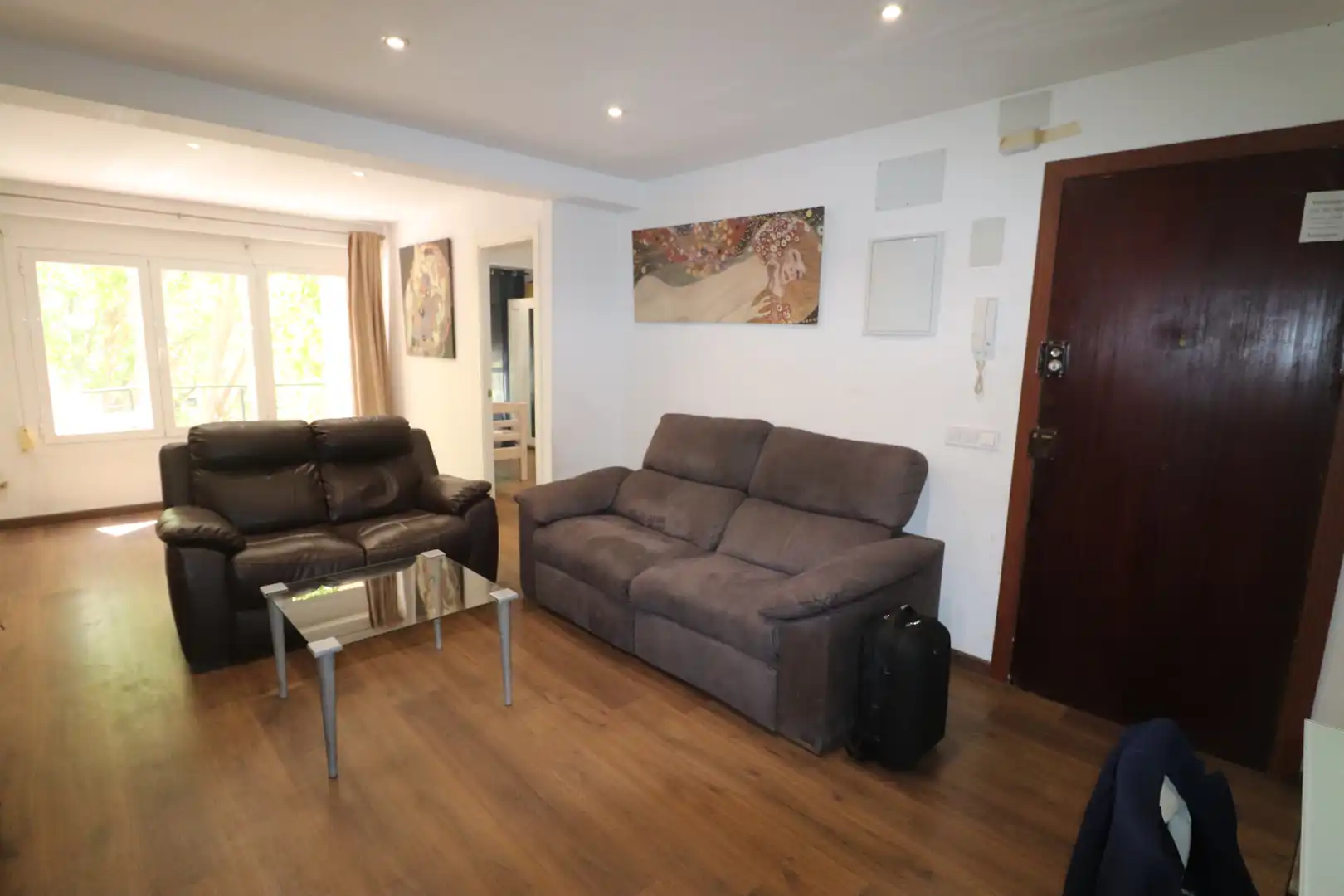 Wohnzimmer von Wohnung zum Verkauf in  Palma de Mallorca mit Parkett und Balkon