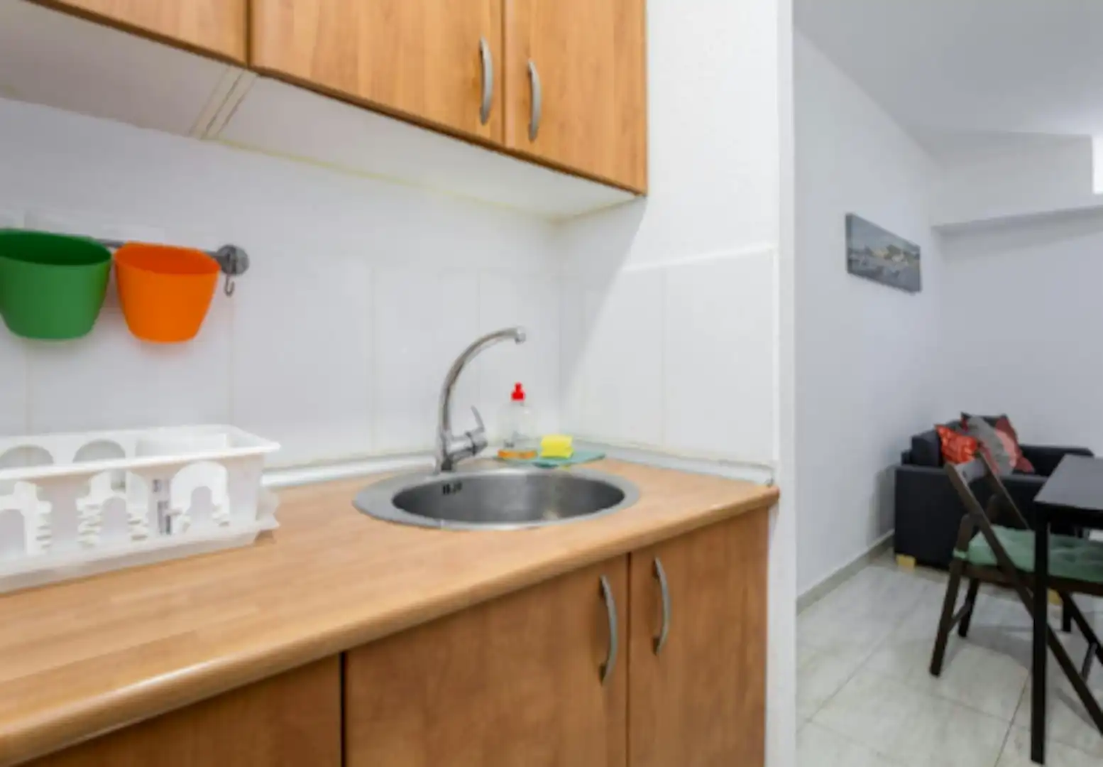 Kitchen of Flat for share in Barcelona  with Furnished, Washing machine and TV