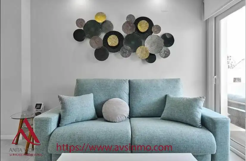 Sala de estar de Casa o chalet de alquiler en San Pedro del Pinatar con Aire acondicionado, Jardín privado y Amueblado
