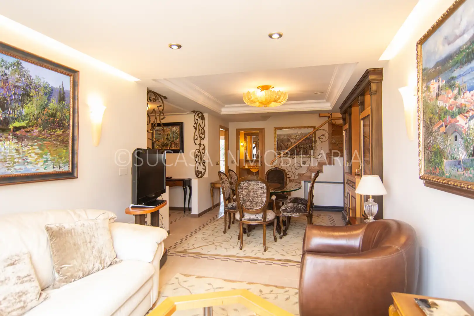 Sala de estar de Dúplex en venta en Pontedeume con Calefacción, Parquet y Trastero