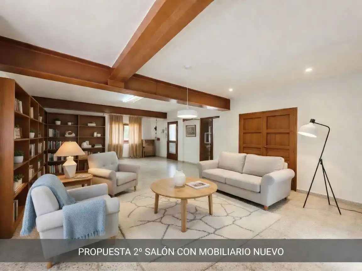 Sala de estar de Casa o chalet en venta en Vallirana con Calefacción, Terraza y Piscina