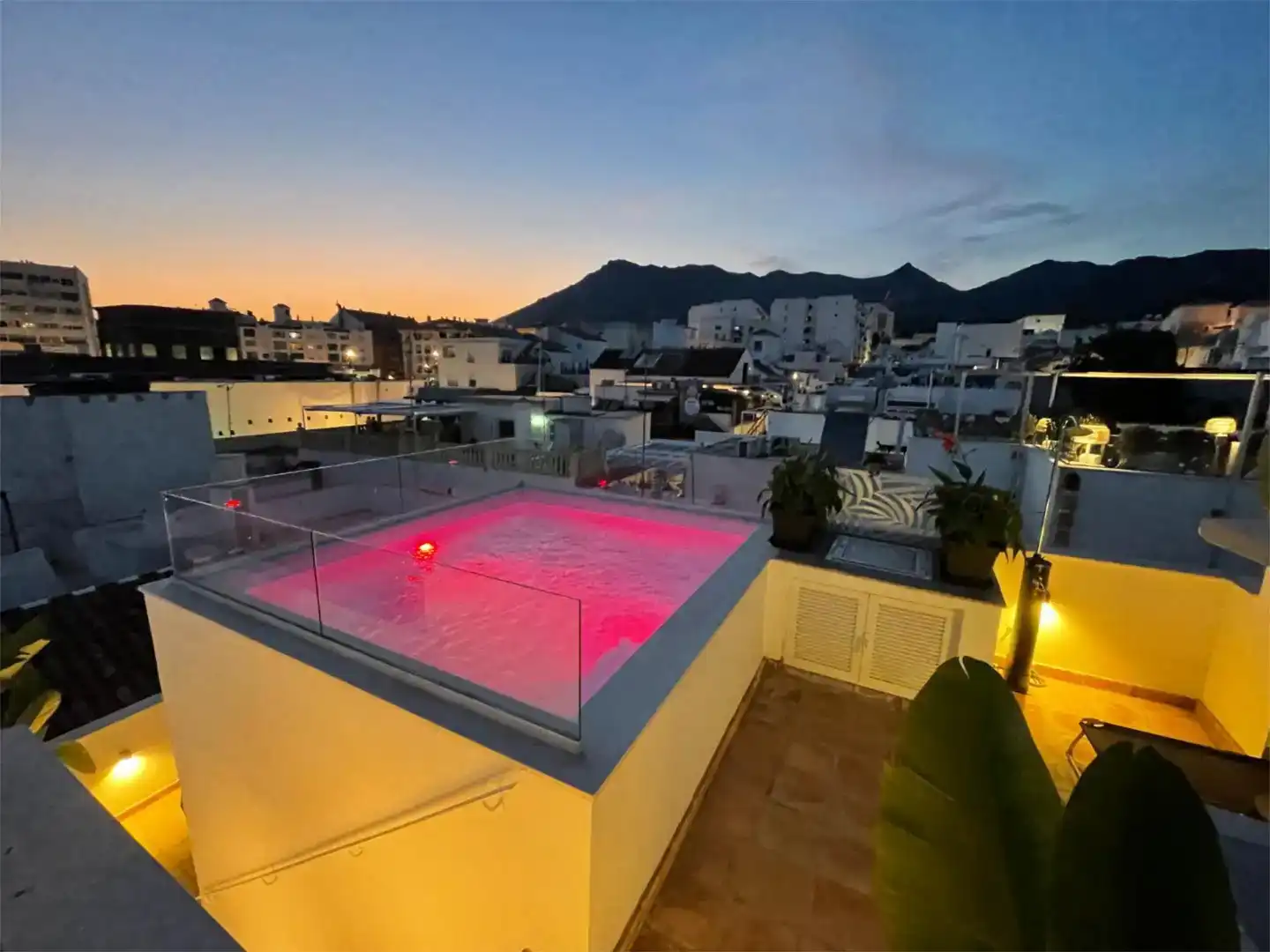 Terrace of Flat for rent in Marbella  with Air Conditioner, Parquet flooring and Swimming Pool