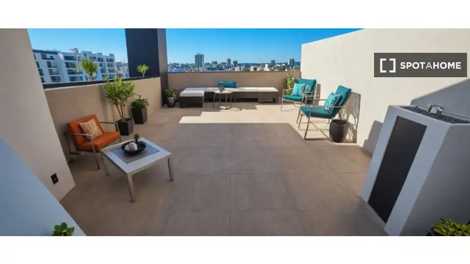 Terrace of Flat for rent in Valencia  with Air Conditioner, Heating and Furnished