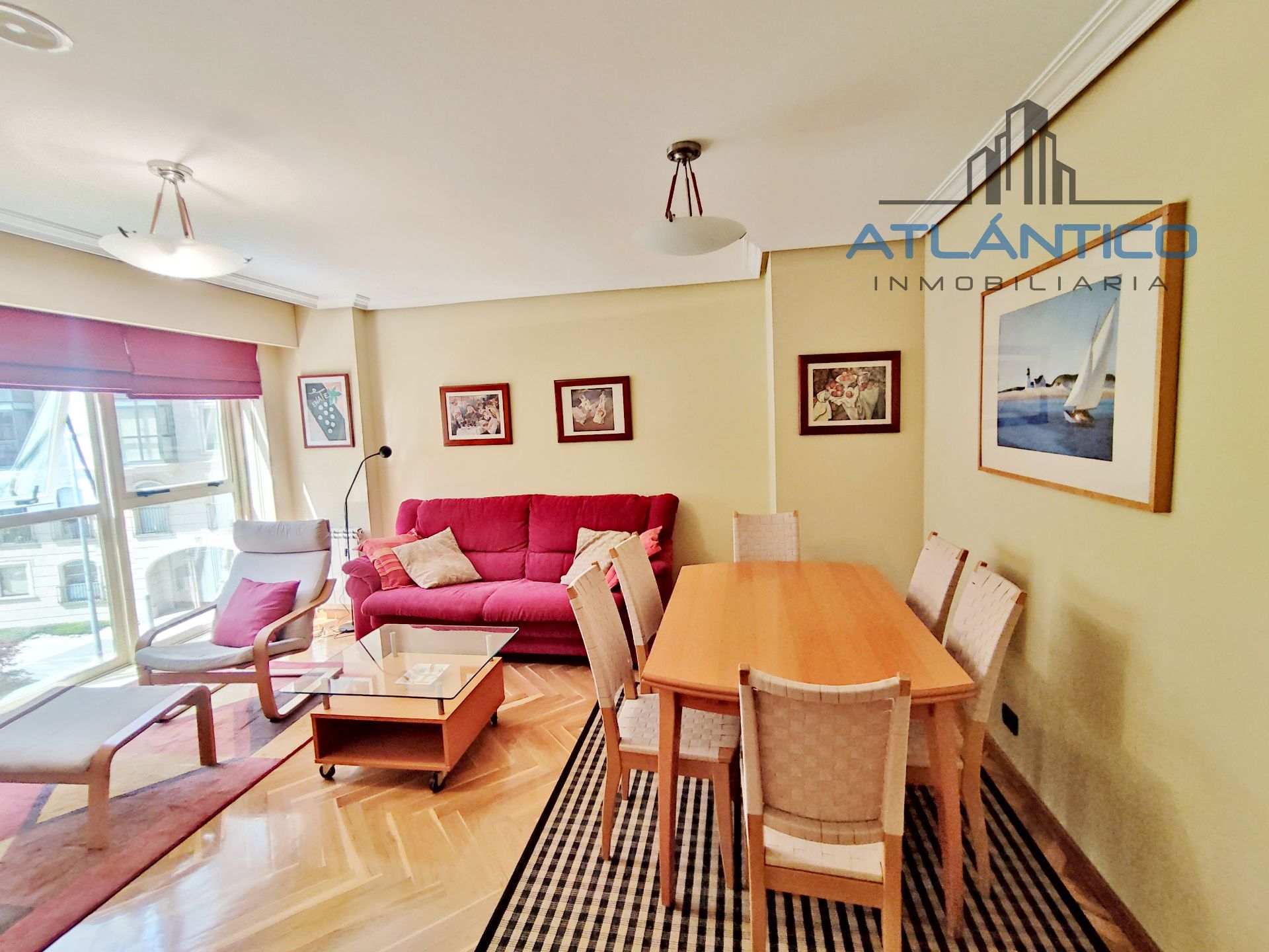 Living room of Flat to rent in A Coruña Capital   with Heating, Parquet flooring and Storage room