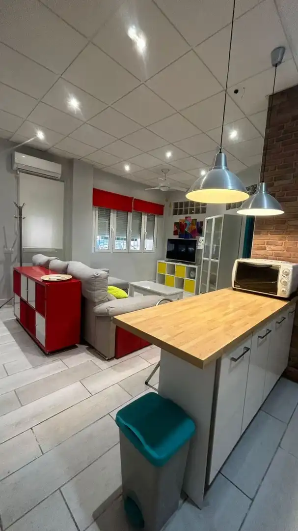 Wohnzimmer von Wohnung zur Miete in Málaga mit Klimaanlage und Möbliert