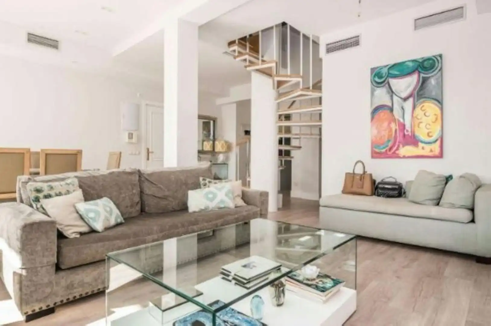 Wohnzimmer von Wohnung zur untervermieten in Madrid mit Klimaanlage, Heizung und Möbliert