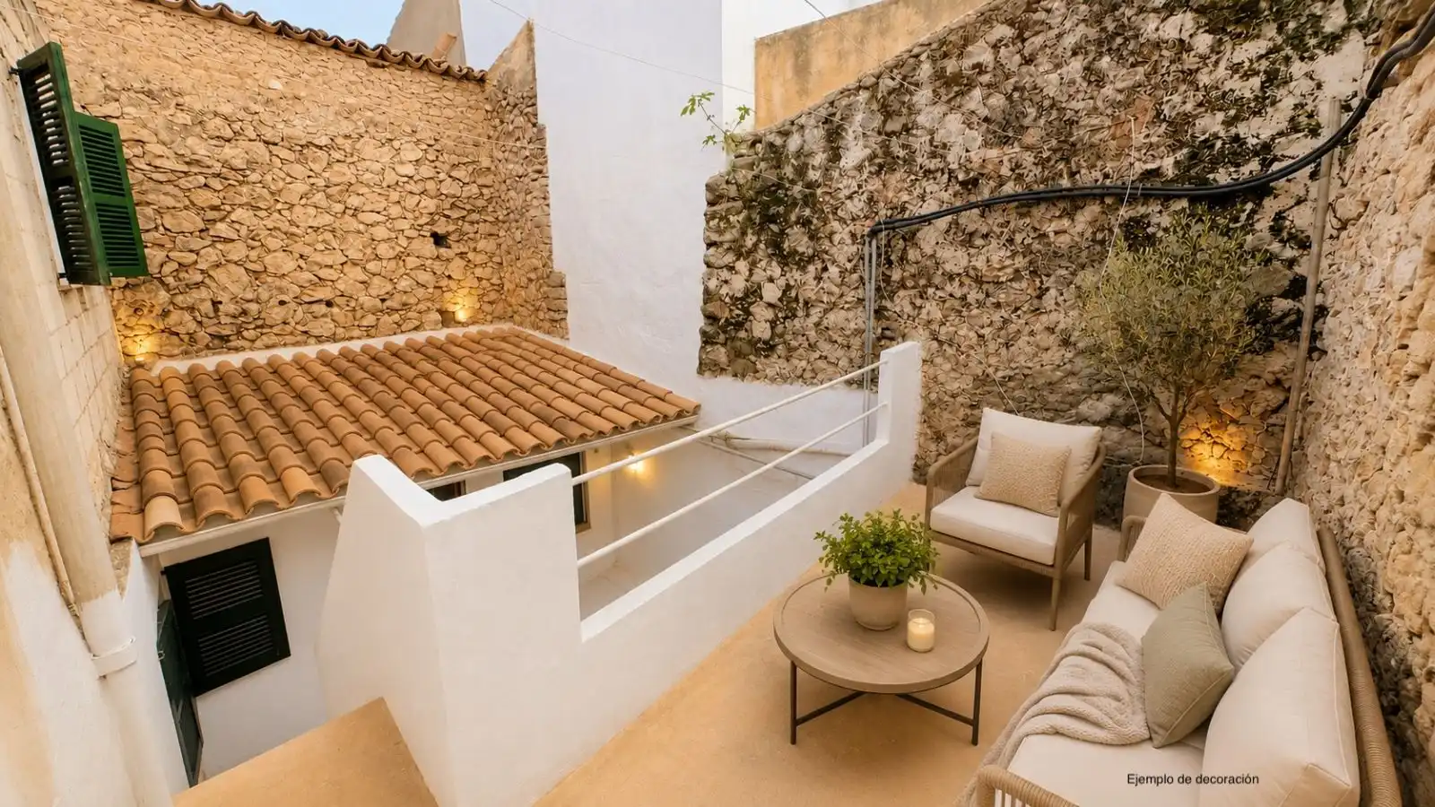 Terrasse von Einfamilien-Reihenhaus zum Verkauf in Pollença mit Terrasse und Balkon