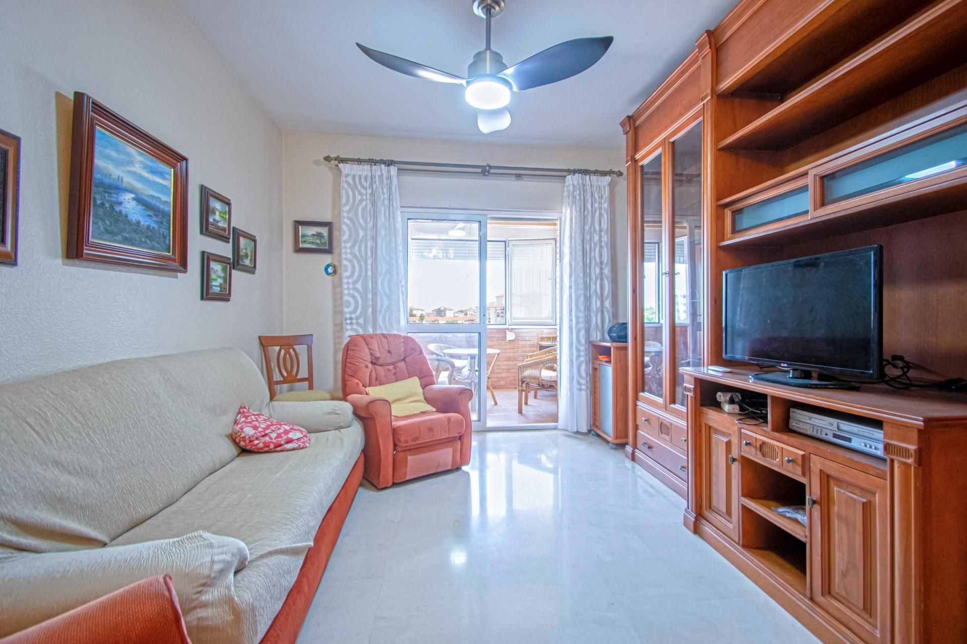 Sala de estar de Piso en venta en  Sevilla Capital con Terraza