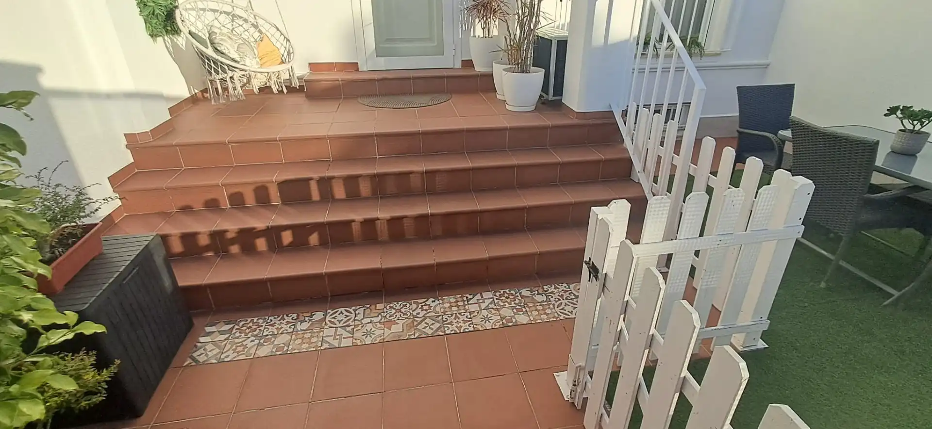 Terrasse von Einfamilien-Reihenhaus zum Verkauf in Utrera mit Klimaanlage und Abstellraum
