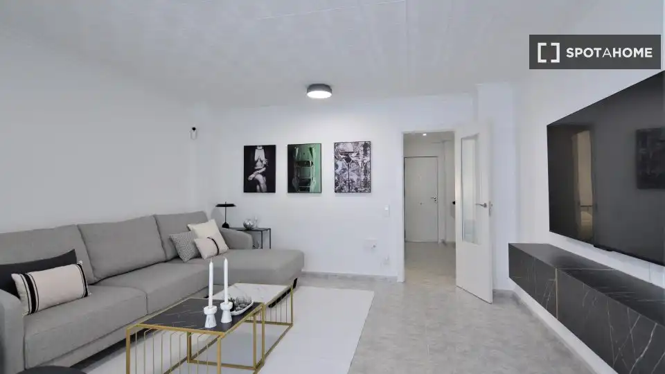 Sala de estar de Piso de alquiler en Cullera con Aire acondicionado, Calefacción y Amueblado