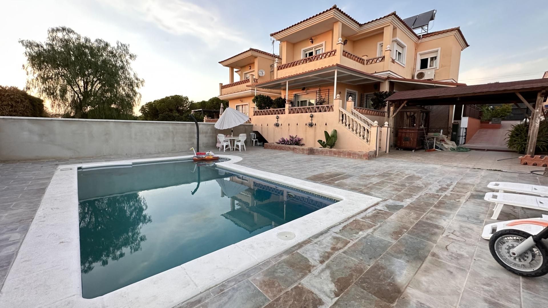 Piscina de Casa o xalet en venda en Mazagón amb Aire condicionat, Calefacció i Jardí privat
