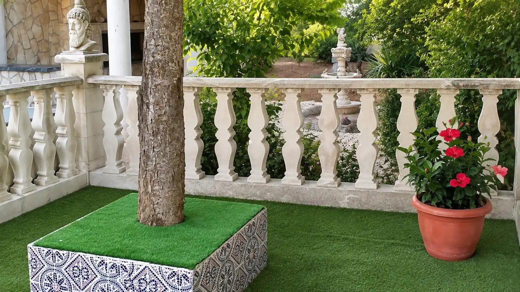 Terrassa de Finca rústica en venda en La Almarcha  amb Calefacció, Jardí privat i Piscina