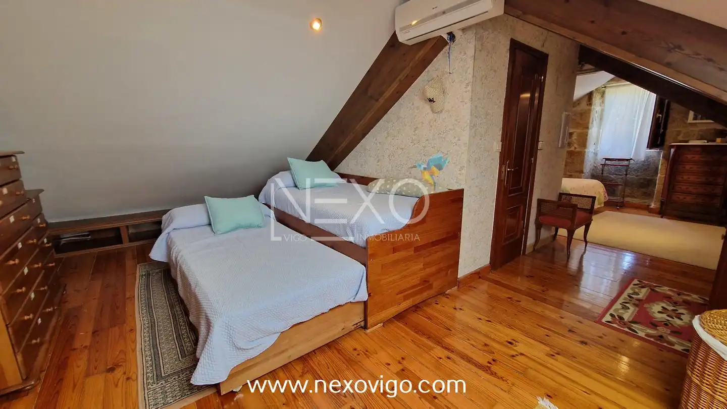 Schlafzimmer von Haus oder Chalet zum Verkauf in Mondariz mit Heizung, Privatgarten und Terrasse