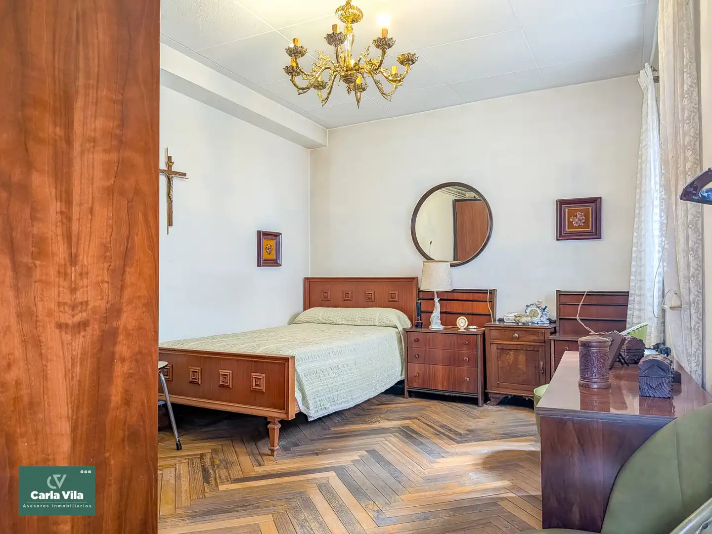 Schlafzimmer von Wohnung zum Verkauf in Lugo mit Heizung, Parkett und Terrasse