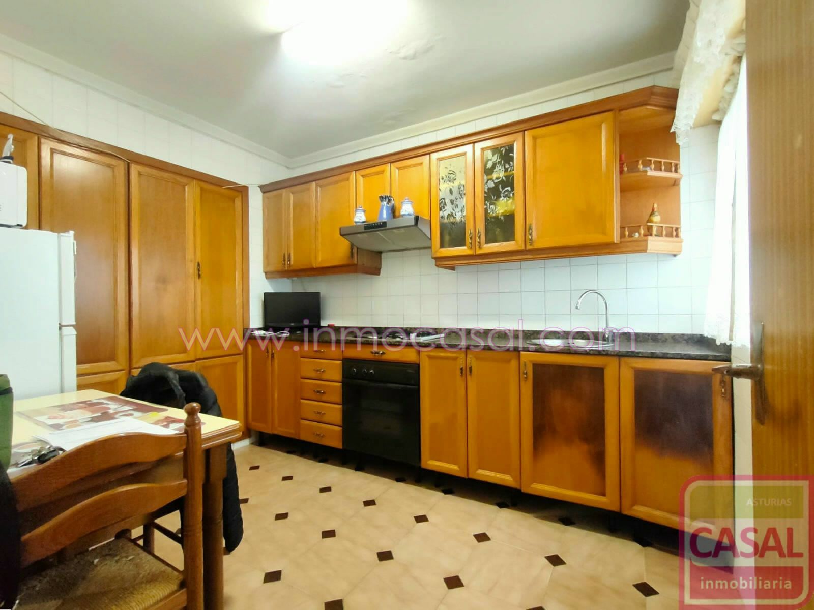 Kitchen of Flat for sale in Avilés  with Terrace and Furnished