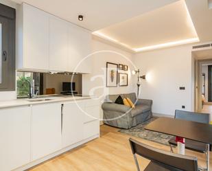 Living room of Flat to rent in  Madrid Capital  with Air Conditioner, Heating and Private garden