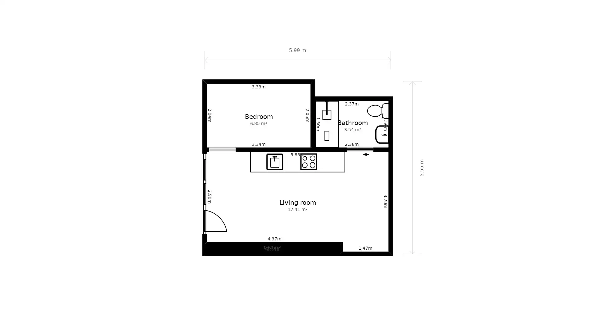 Apartamento en venta en Valencia con Aire acondicionado, Calefacción y Amueblado