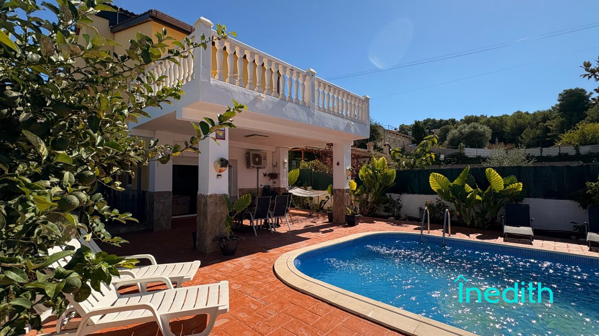 Swimming pool of House or chalet for sale in Cunit  with Air Conditioner, Heating and Private garden
