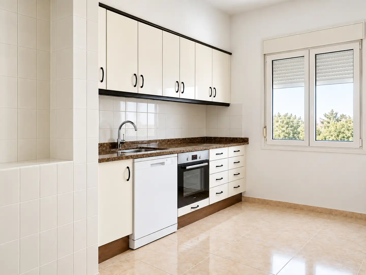 Cocina de Piso de alquiler en Torrelavega  con Amueblado y Horno
