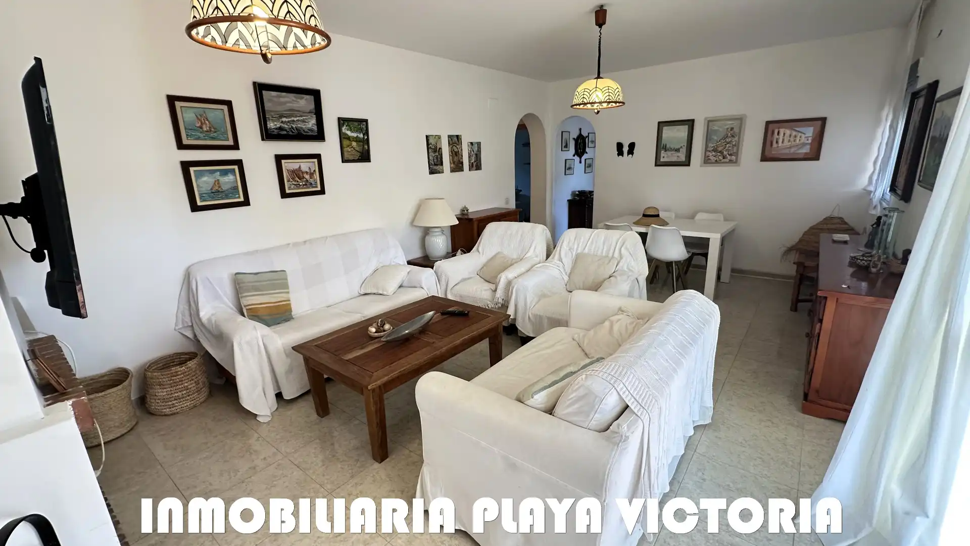Sala de estar de Casa o chalet en venta en Conil de la Frontera con Aire acondicionado, Jardín privado y Piscina