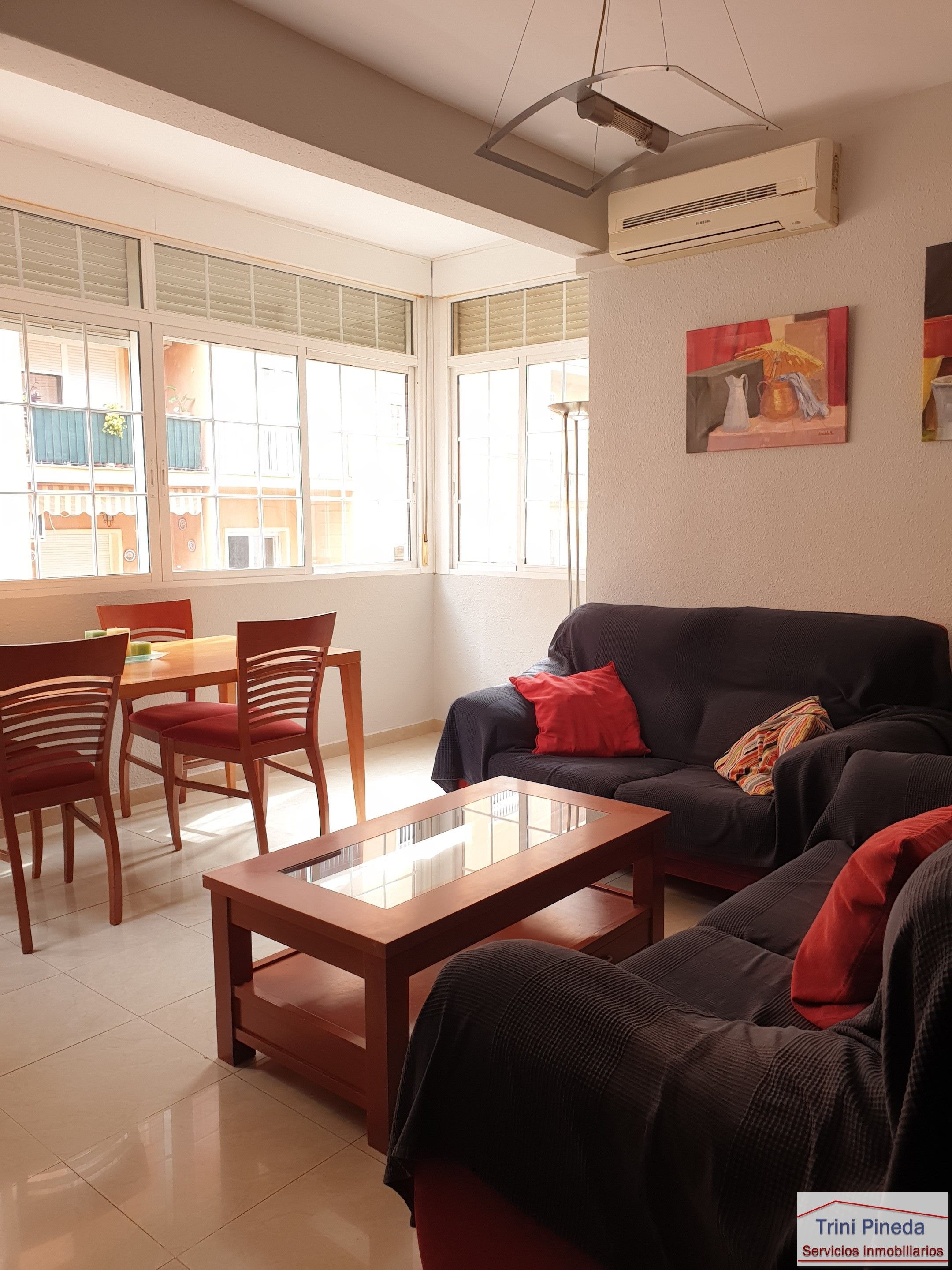 Living room of Flat to rent in  Sevilla Capital  with Air Conditioner, Heating and Furnished