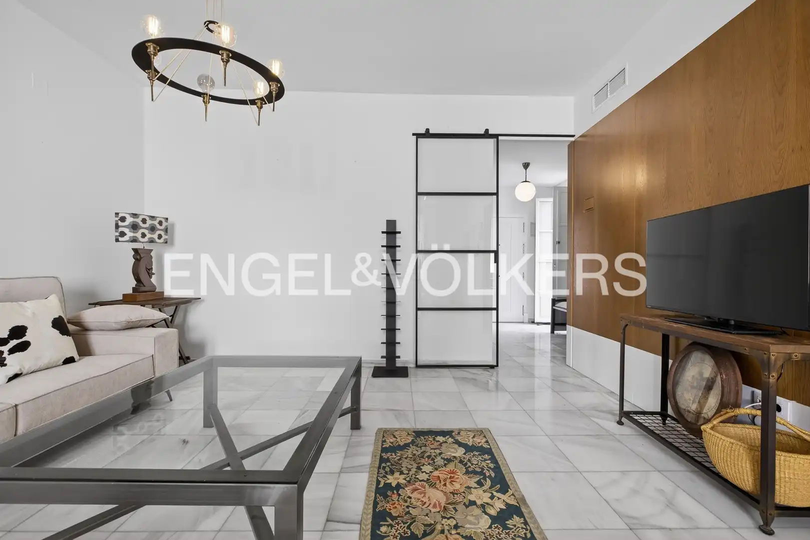 Wohnzimmer von Wohnungen zur Miete in Sevilla mit Klimaanlage, Heizung und Balkon