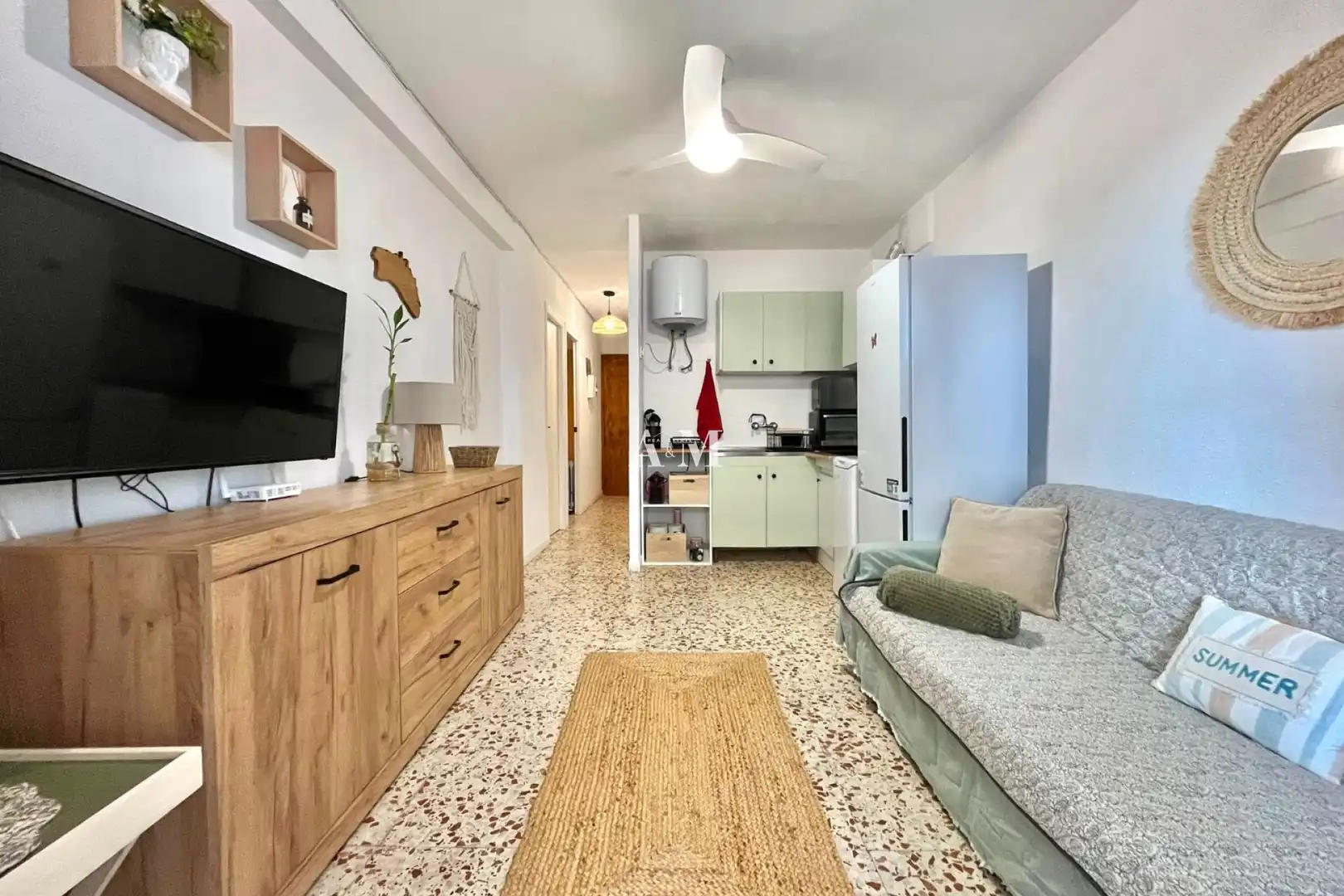 Living room of Flat for rent in Torrevieja  with Heating, Terrace and Furnished