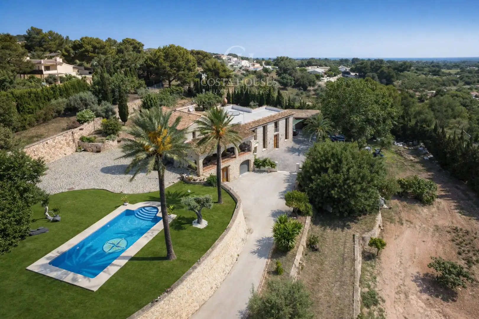 Vista exterior de Casa o xalet en venda en Benissa amb Aire condicionat, Jardí privat i Terrassa