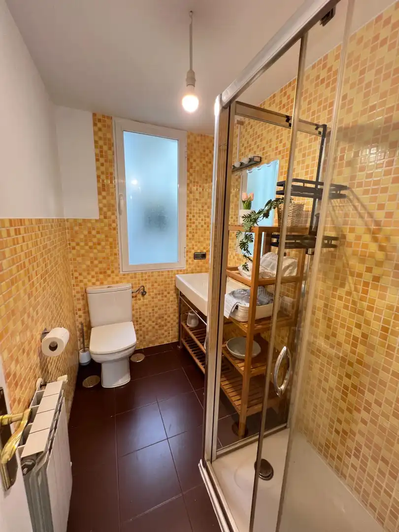 Bany de Apartament de lloguer en Madrid amb Aire condicionat i Calefacció