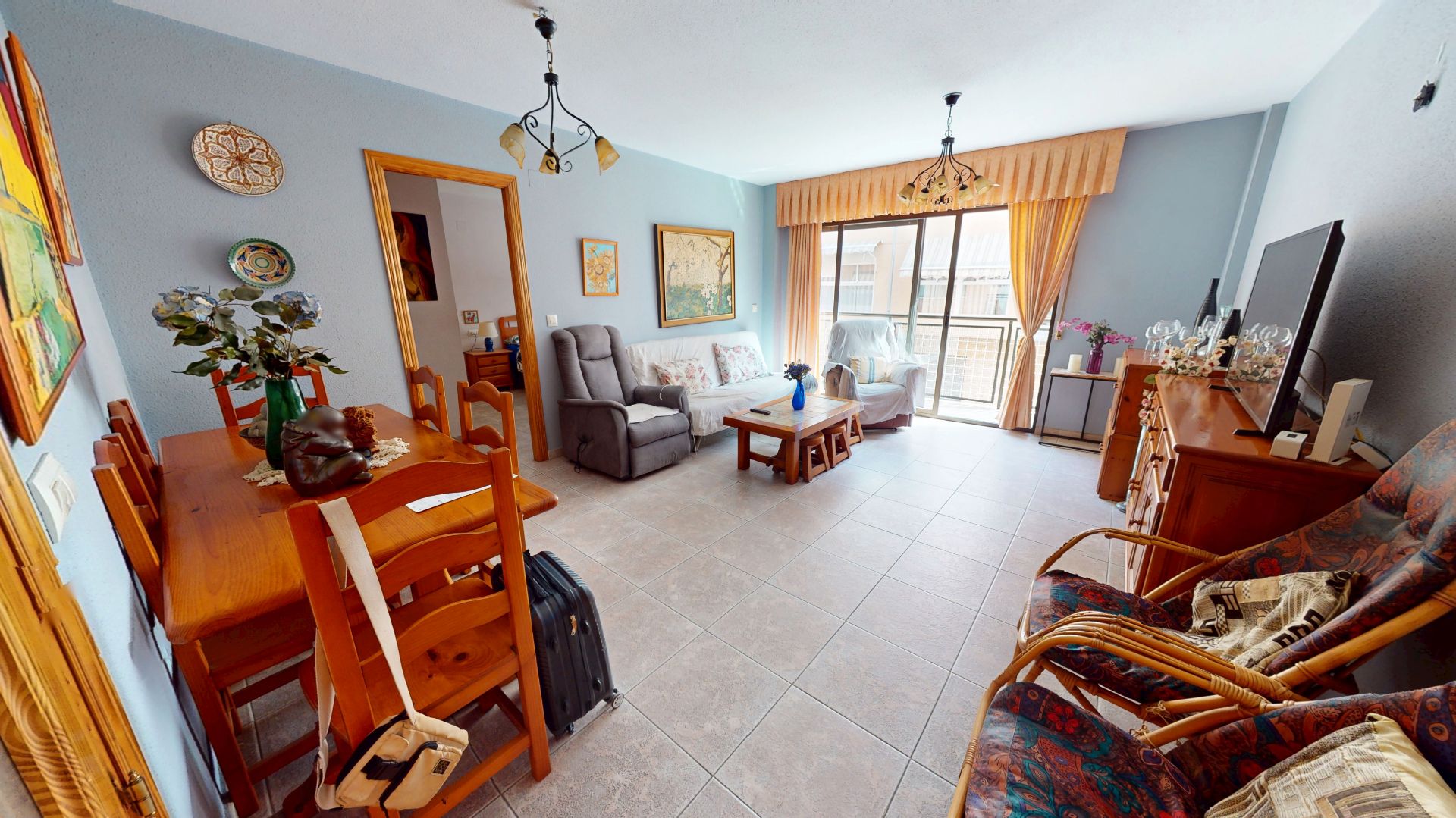 Living room of Flat for sale in El Campello  with Air Conditioner, Storage room and Furnished