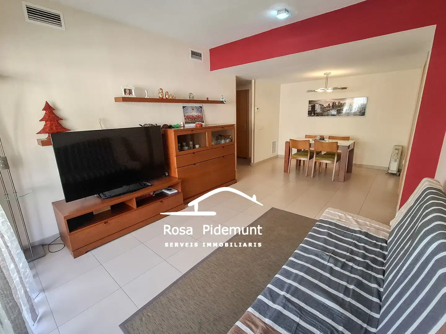 Wohnzimmer von Wohnung zum Verkauf in Lloret de Mar mit Klimaanlage, Heizung und Terrasse