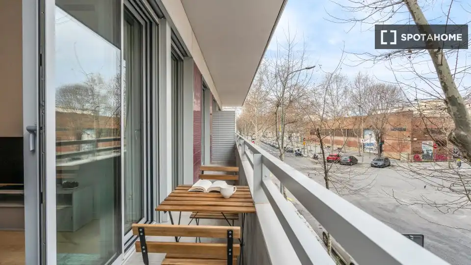 Terraza de Apartamento para compartir en Barcelona con Aire acondicionado, Terraza y Amueblado