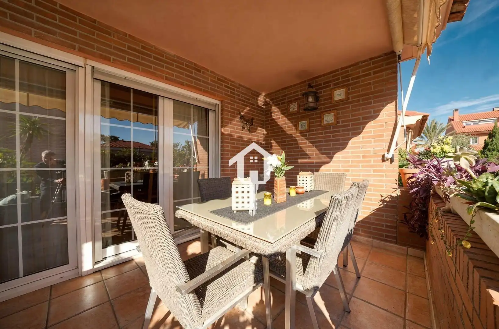 Terrassa de Casa adosada en venda en Alicante / Alacant amb Aire condicionat, Calefacció i Jardí privat