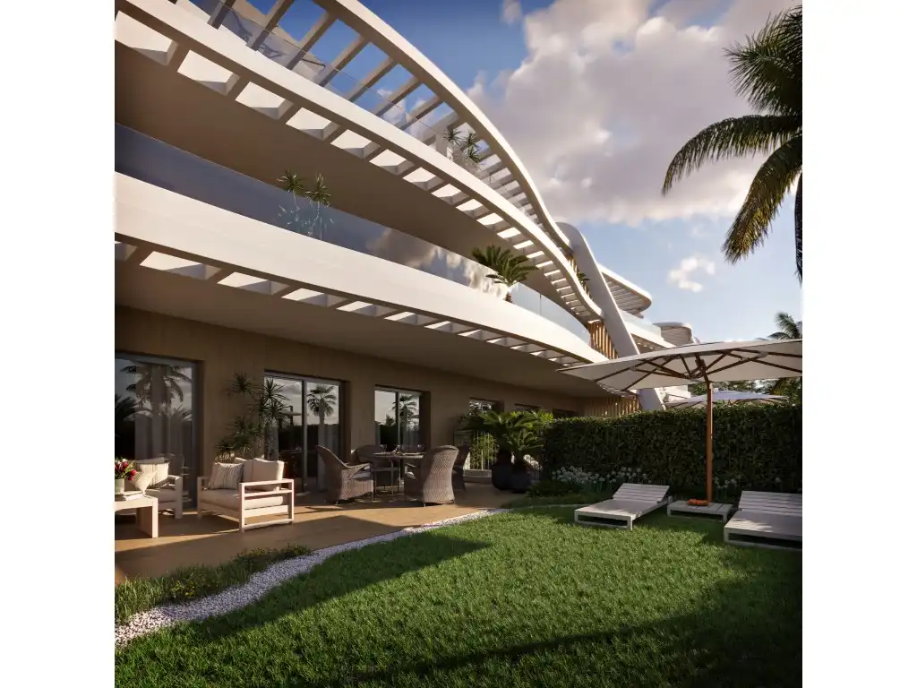 Terrassa de Apartament en venda en Finestrat amb Jardí privat i Piscina