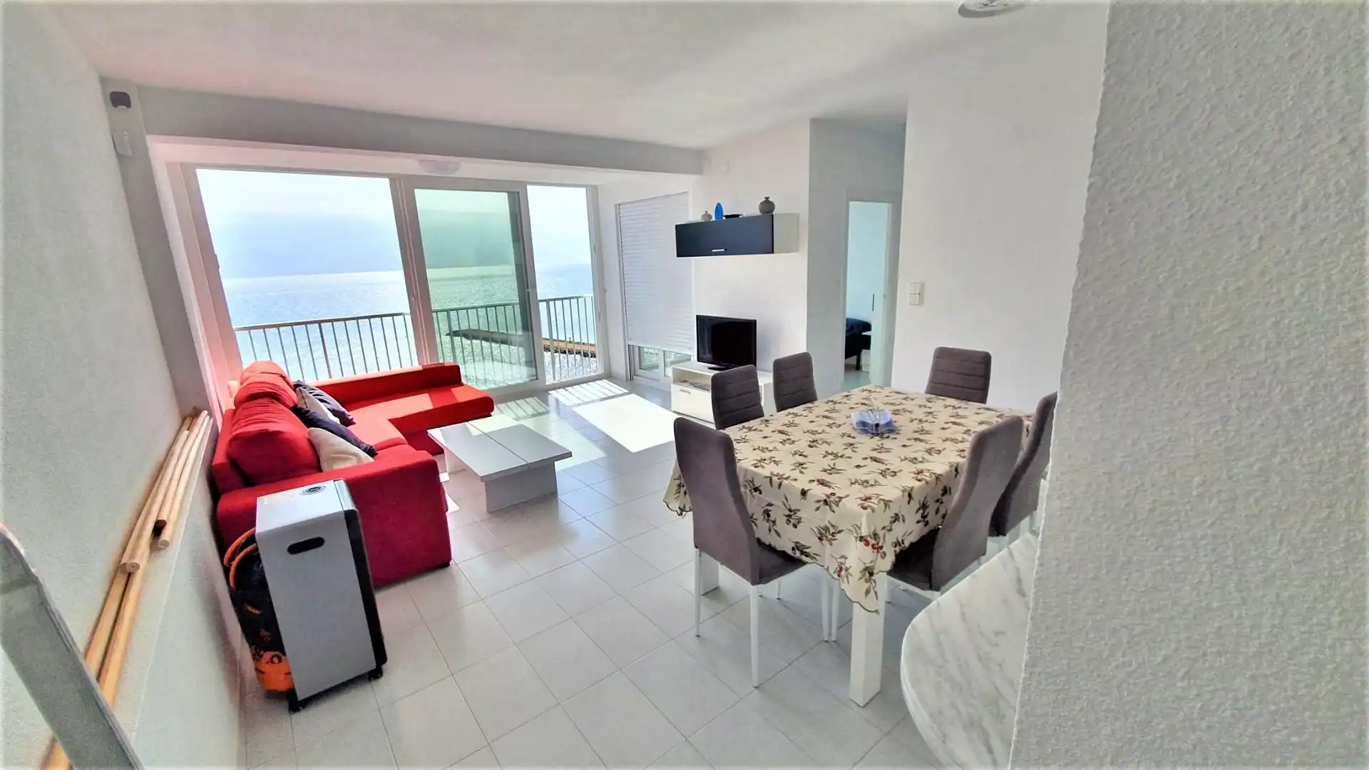 Wohnzimmer von Wohnung zur Miete in Santa Pola mit Möbliert, Waschmaschine und Mikrowelle