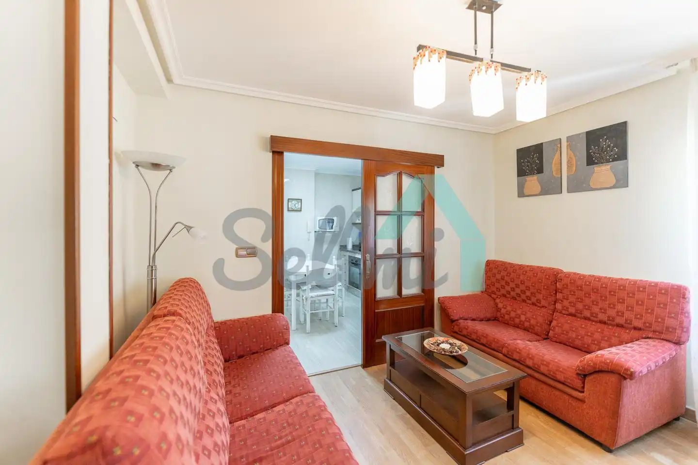 Living room of Flat for rent in Gijón   with Heating, Furnished and Internet