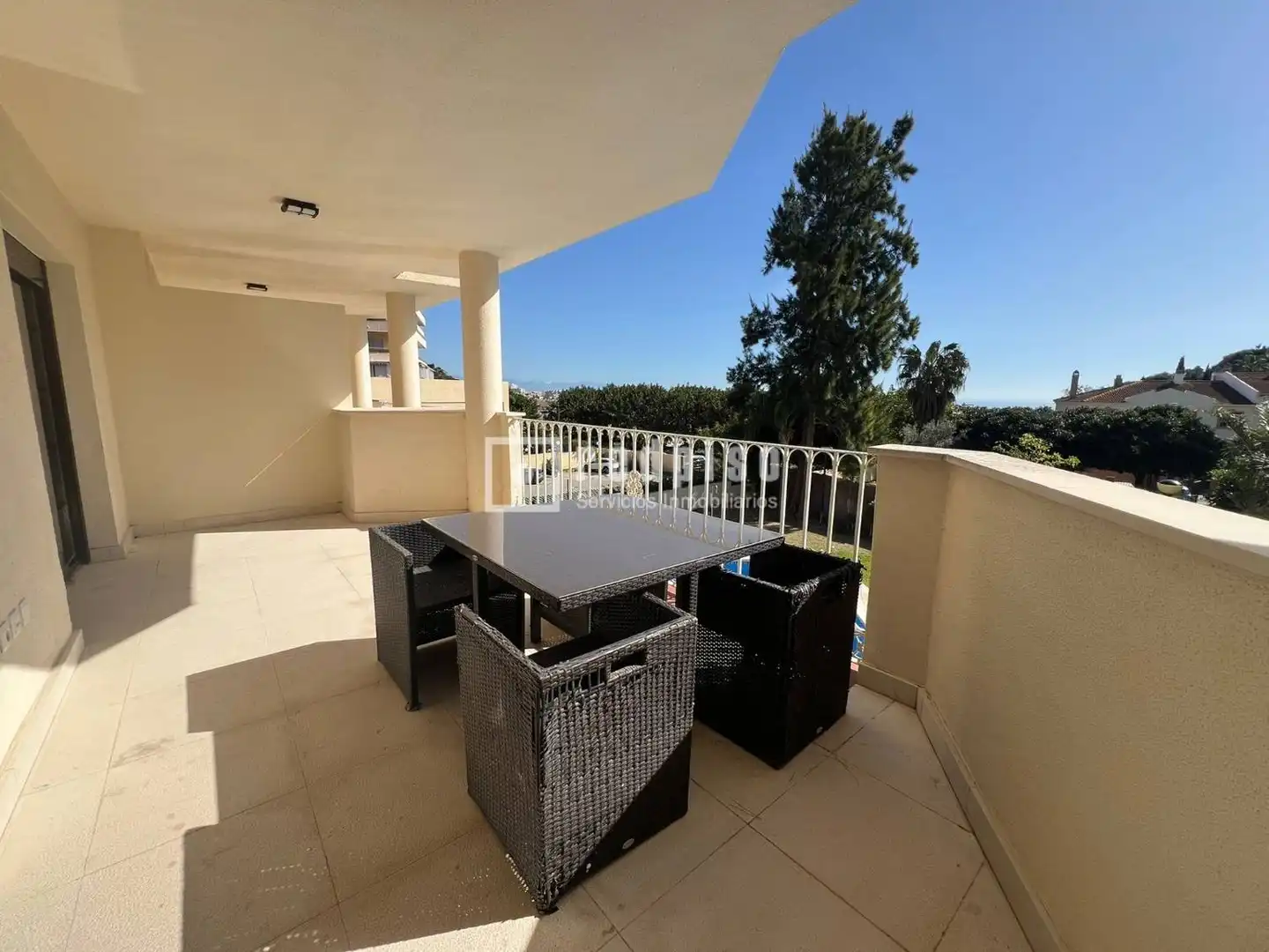 Terrace of Flat for sale in Benalmádena  with Air Conditioner, Heating and Private garden